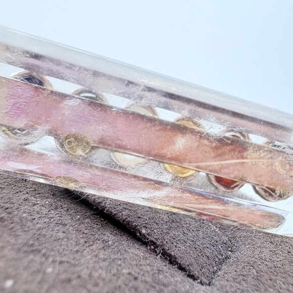 VTG Sterling Silver 925 Multi-Gemstone Crystal Pendant Size 2.75" Length - Picture 7 of 10